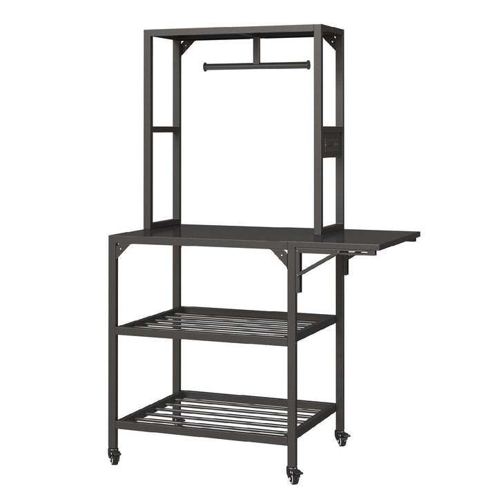 Heavy Duty 3D Printer Stand with Filament Storage Rack - Black